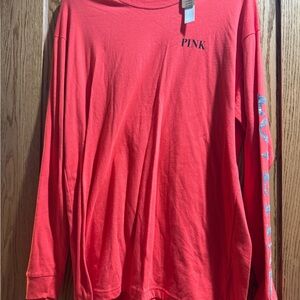 PINK Victoria's Secret Coral Long Sleeve Tee